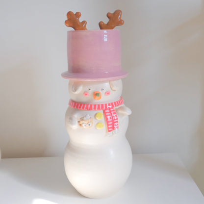 Snowman Dog Jar