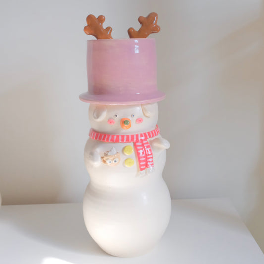Snowman Dog Jar