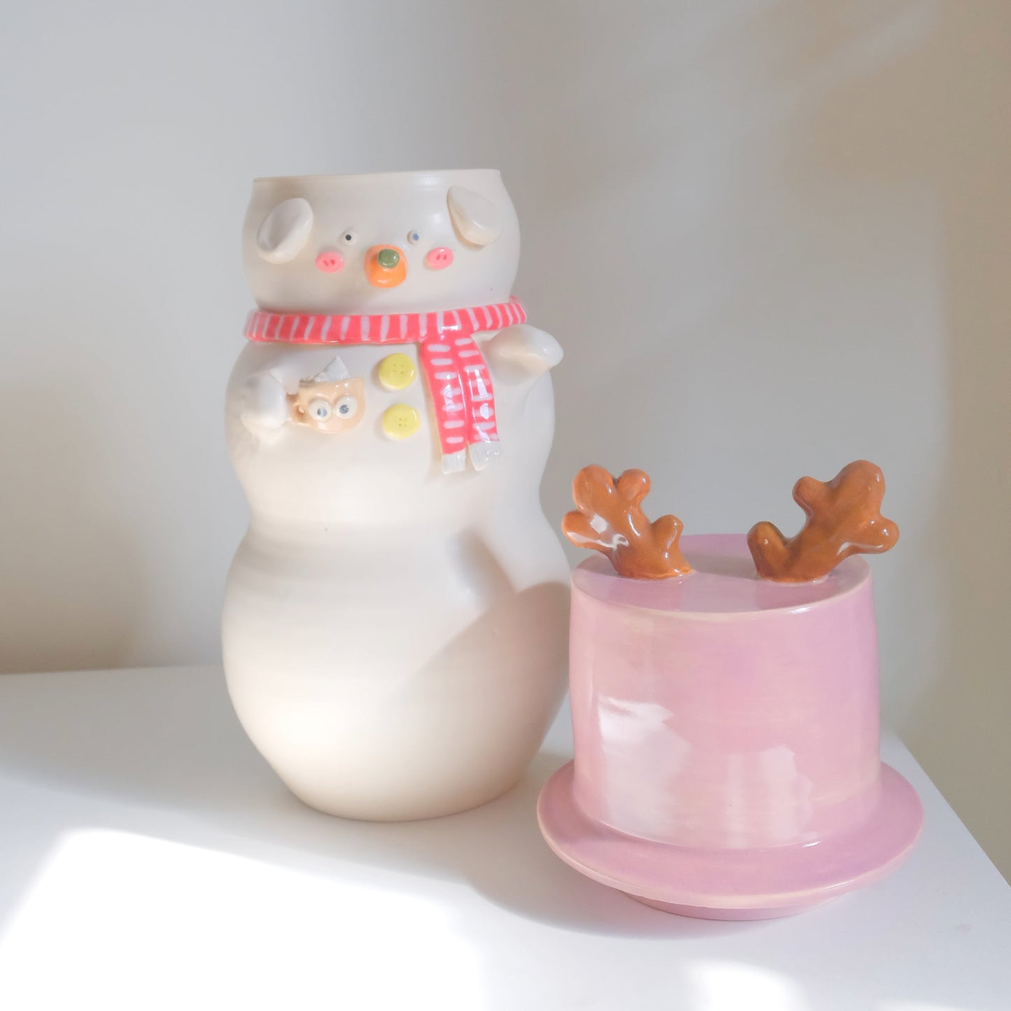 Snowman Dog Jar