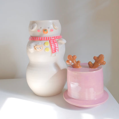 Snowman Dog Jar