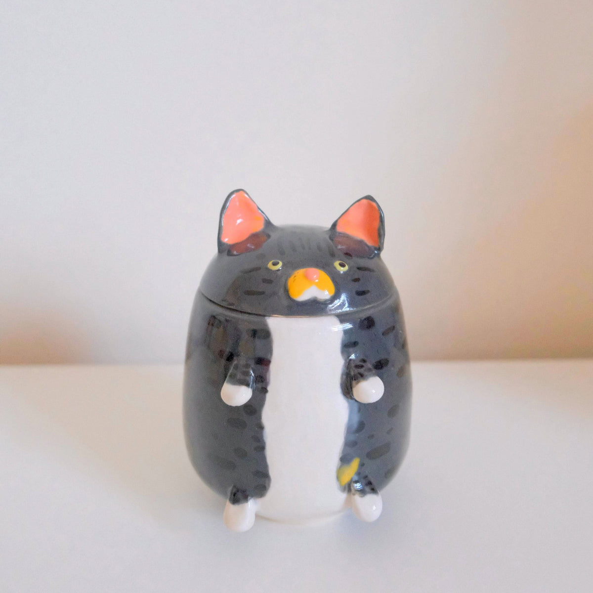 Gray Tabby Cat Jars
