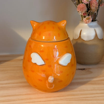 *B-Grade* Orange Cat Jar